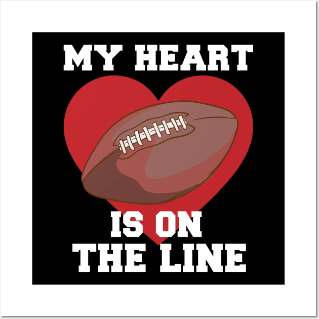 My Heart Is On The Line Wall Art by maxcode